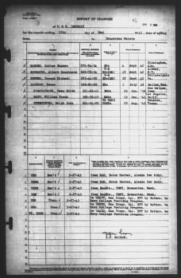 Thumbnail for Report of Changes > 27-May-1943