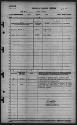 Thumbnail for Report of Changes > 20-Jul-1945