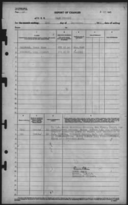 Thumbnail for Report of Changes > 11-Sep-1945