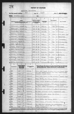 Thumbnail for Report of Changes > 31-Aug-1941