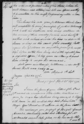 Thumbnail for Ltrs from George Washington > Vol 2: Transcripts 1776 (Vol 2)