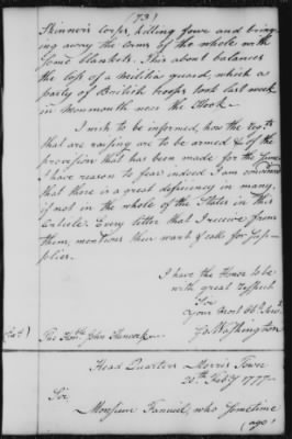 Thumbnail for Ltrs from George Washington > Vol 3: Transcripts 1777 (Vol 3)