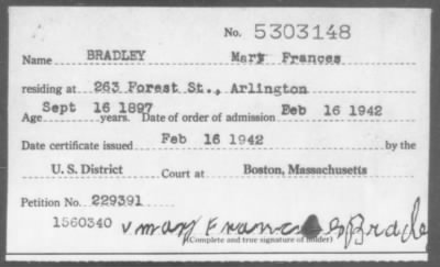 1942 > BRADLEY Mary Frances