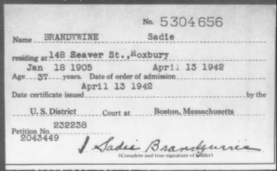 1942 > BRANDYWINE Sadie