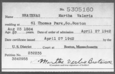 1942 > BRATENAS Martha Valeria