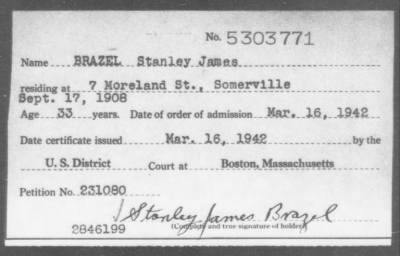 1942 > BRAZEL Stanley James