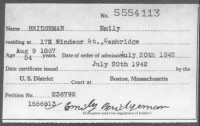 1942 > BRIDGEMAN Emily