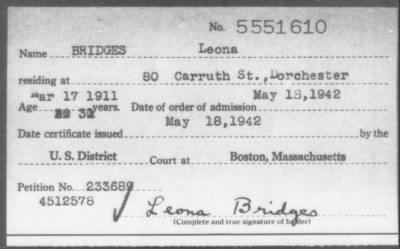 1942 > BRIDGES Leona