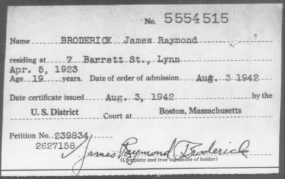 1942 > BRODERICK James Raymond