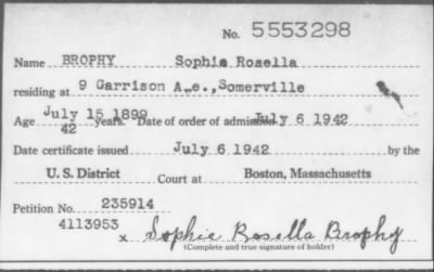 1942 > BROPHY Sophie Rosella