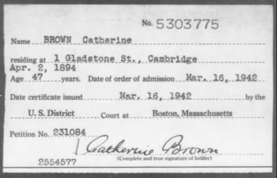 1942 > BROWN Catherine