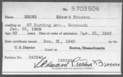 1942 > BROWN Edward Preston