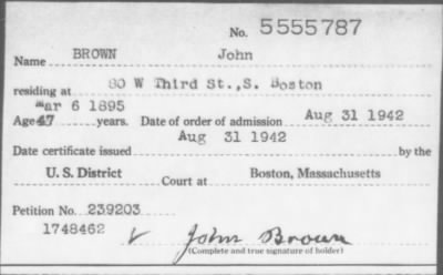 1942 > BROWN John