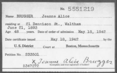 1942 > BRUGGER Jeanne Alice