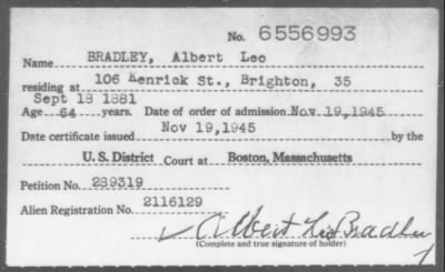 1945 > BRADLEY, Albert Leo