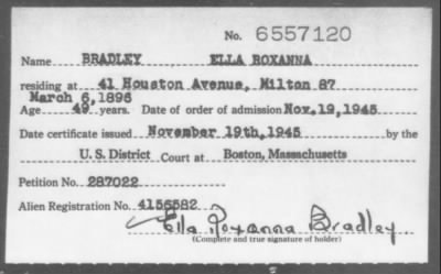 1945 > BRADLEY ELLA ROXANNA