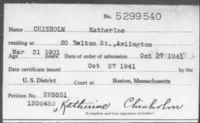 Thumbnail for 1941 > CHISHOLM Katherine