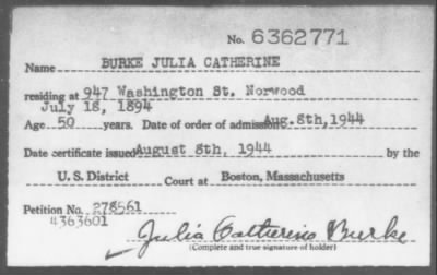 Thumbnail for 1944 > BURKE JULIA CATHERINE