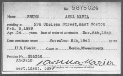 Thumbnail for 1943 > BRUNO ANNA MARIA