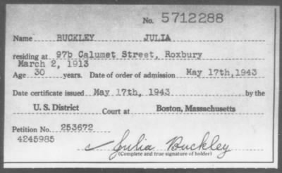 Thumbnail for 1943 > BUCKLEY JULIA