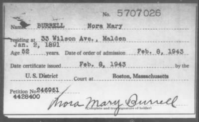 Thumbnail for 1943 > BURRELL Nora Mary