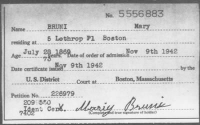 1942 > BRUNI Mary