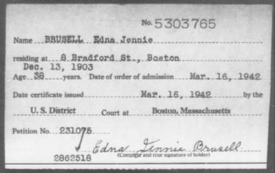 1942 > BRUSELL Edna Jennie