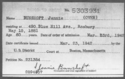 1942 > BUNSHOFT Jennie