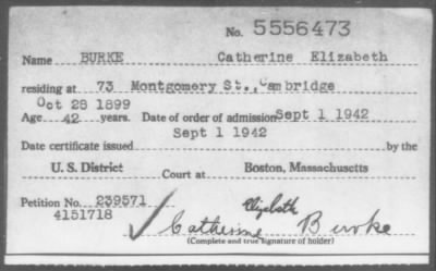 1942 > BURKE Catherine Elizabeth