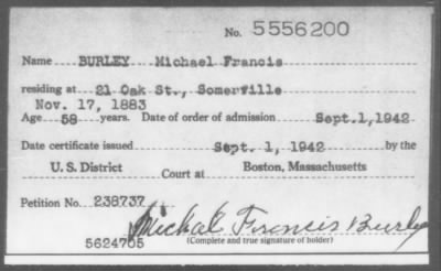 1942 > BURLEY Michael Francis