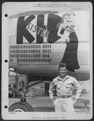 Thumbnail for Consolidated > Lt. Wright, Pilot, Stands Beside His North American B-25 'Kid Sister' Of The 81St Bomb Squadron, 12Th Bomb Group Somewhere In India.