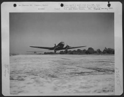 Consolidated > Here The [Douglas C-47] Aircraft And [Waco Cg-4] Glider Have Just Left The Ground, And The Trip Across The Burma Jungle Has Begun.  All Personnel And Equipment Of A Jungle-Trained Anti-Aircraft Unit Were Landed By Gliders And Transports Of The 1St Air Com