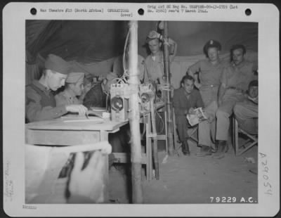 Consolidated > Operations room of the 87th Fighter Group at an airbase near the Mareth Line in Tunisia, North Africa. 28 March 1943.