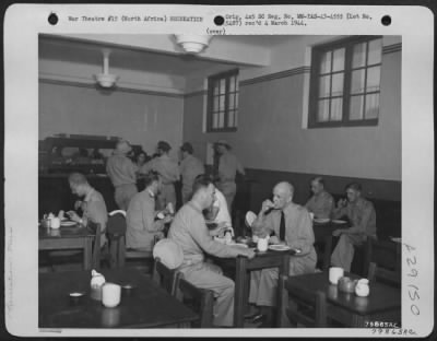 Thumbnail for Consolidated > Snack Bar in the Mediterranean Air Transport Service, British, office at La Senia Airport, La Senia, North Africa. 2 October 1943.