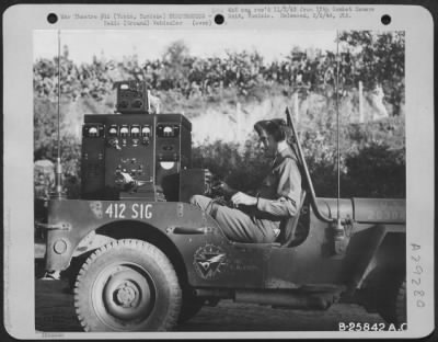 Thumbnail for Consolidated > Tunis, Tunisia-Close-up of operating position of portable radio station.