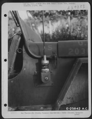 Consolidated > Tunis, Tunisia-Close-up of receiving antenna insulator of portable radio station.