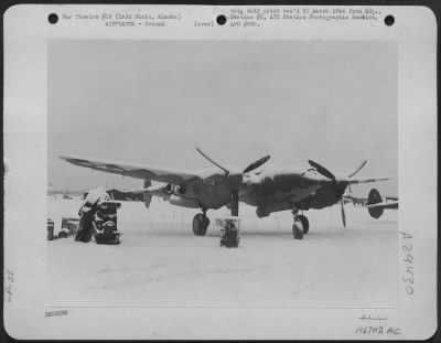 Thumbnail for Consolidated > A Lockheed P-38 Covered With Snow After A Snowstrom At Ladd Field, Alaska, 12 February 1944.