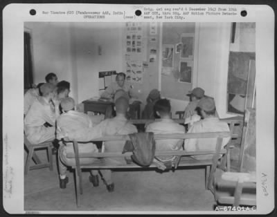 Thumbnail for Consolidated > Combat Crews Of The 7Th Bomb Group, Stationed At Pandaveswar Army Air Base, India, Are Interrogated At The After A Mission Over Enemy Targets. 1943.