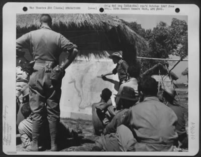 Thumbnail for Consolidated > Colonel Herring, British Officer, Briefs American Glider Pilots For Another Invasion Operation To Be Carried Out Near Myitkyina, Burma.