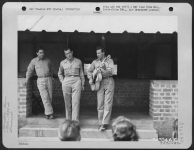 Thumbnail for Consolidated > Personnel Of The 1333Rd Aaf Base Unit, Air Transport Command, Are Entertained By Tony Martin And His Troupe At Assam, India.