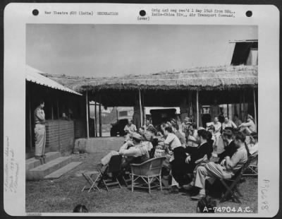 Thumbnail for Consolidated > Personnel Of The 1333Rd Aaf Base Unit, Air Transport Command, Are Entertained By Tony Martin And His Troupe At Assam, India.