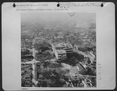 Thumbnail for Consolidated > Bomb damage at Manila, Philippine Islands. 15 February 1945.