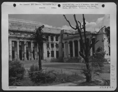 Thumbnail for Consolidated > The Library and the Administration Building of the University of the Philippines. 5 October 45.