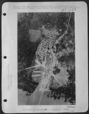 Thumbnail for Consolidated > Barracks area at Licanan Airfield (near Davao) Mindanao Island, Philippine Islands before the 1st September 1944 attack by the 13th Air Force Consolidated B-24 Liberators.