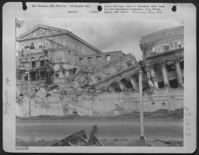 Thumbnail for Consolidated > The Legislative Building Which Was The Jap Headquarters In Manila Afrer Being Bombed. 10 October 1945.