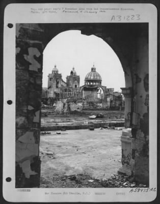 Thumbnail for Consolidated > The Irecoletes Cathedral In Manila After Being Bombed 16 September 45.