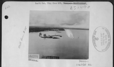 Thumbnail for Consolidated > North American B-25 Mitchells Over Gasmata Island, New Britain.