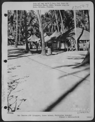 Consolidated > Enlisted men of the 308th Bomb Wing "H" were quartered in this camp on Lingayen, Luzon Island, Philippine Islands. February 1945.