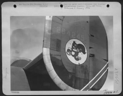 Thumbnail for Consolidated > Insignia on tail of Consolidated B-24. Palawan, Philippine Islands. 22 July 1945.