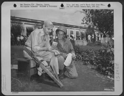 Thumbnail for Consolidated > The Japanese guards at Bilibid Prison, Manila, Philippine Islands, were ever watchful for any signs of American prisoners keeping a written record of any experience within the prison. Despite this, Lt. Walter J. Hinkle of Chicago, Ill., who lost his